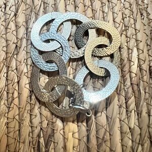 Vintage hammered Silver Chain Bracelet by Chico’s